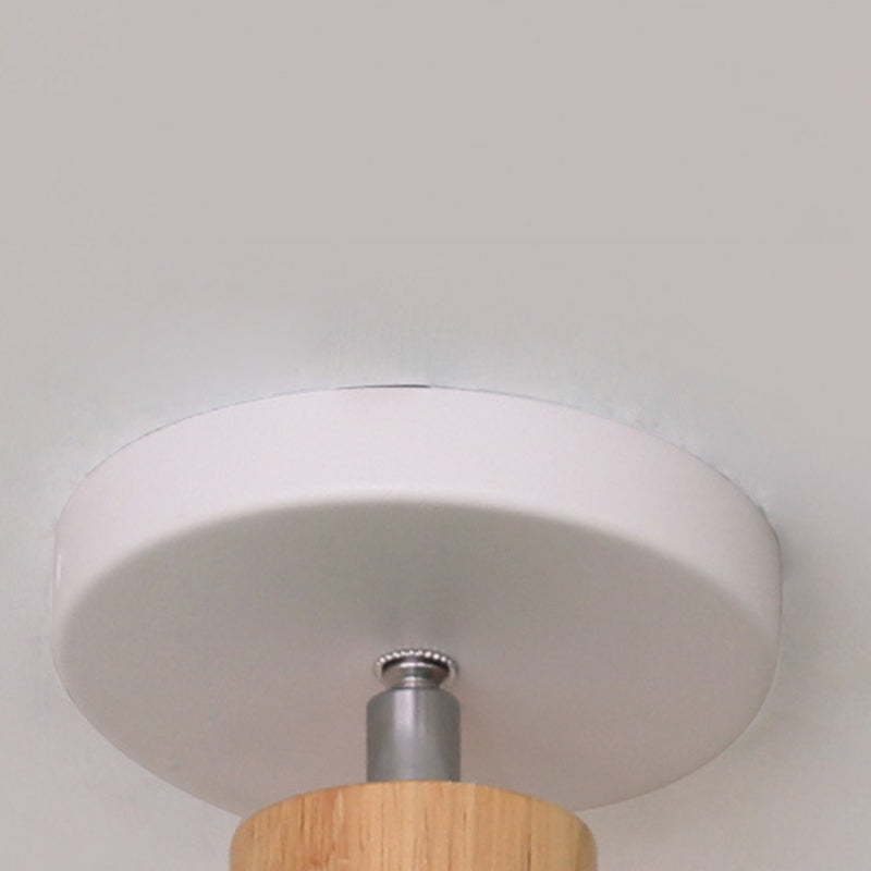1-Light Cylinder Flush Mount Ceiling Light Fixtures Modern Metal Flush Light