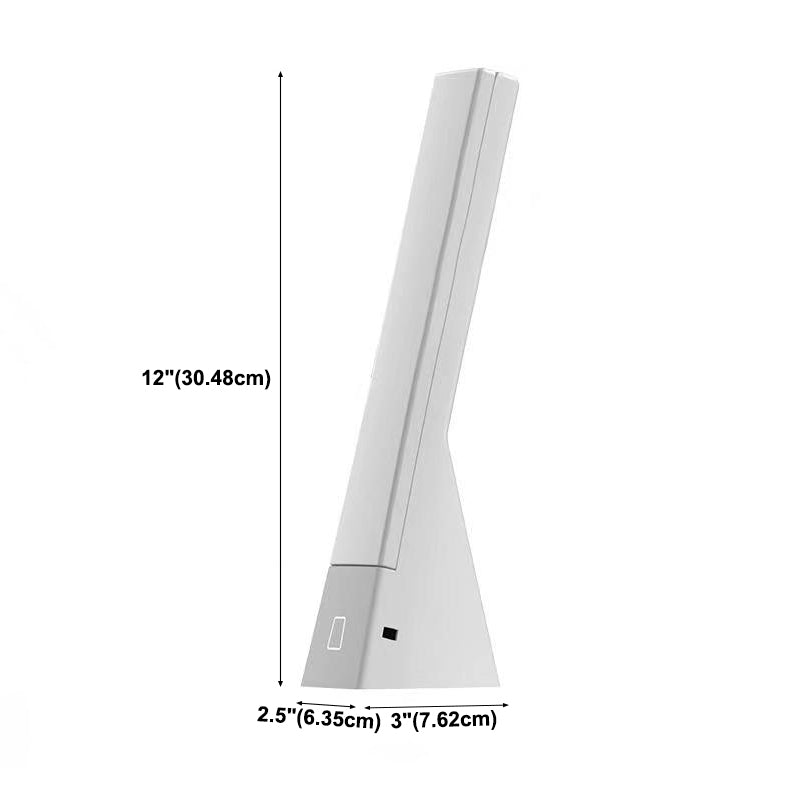 USB Table Lamp with Touch Control, Task Plastic Folding Table Light for Bedroom