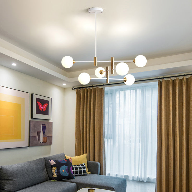 Éclairage de pendentif à balle en verre