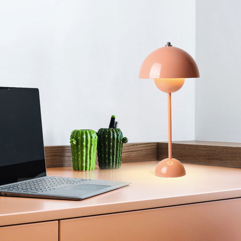 Macaron Dome Shade Table Lamp, Metal Table Light with An On/Off Switch
