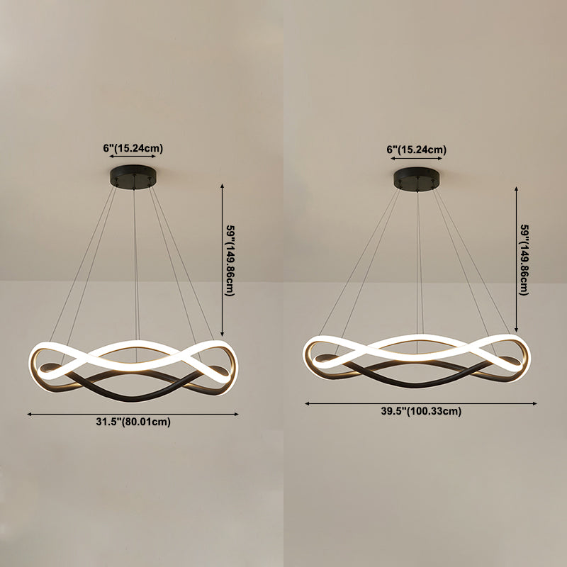 Simple Modern Characteristic Style LED Chandelier Pendant Light for Dining Room Living Room