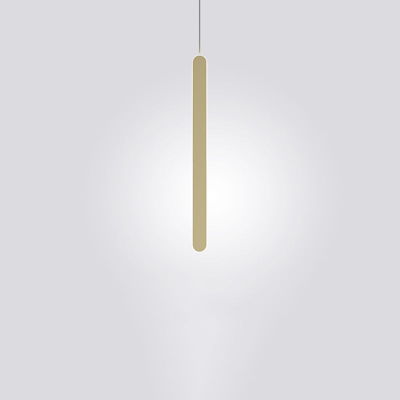 Minimalistische lineare Anhängerbeleuchtung, Acrylschatten um Metallstange hängen Licht