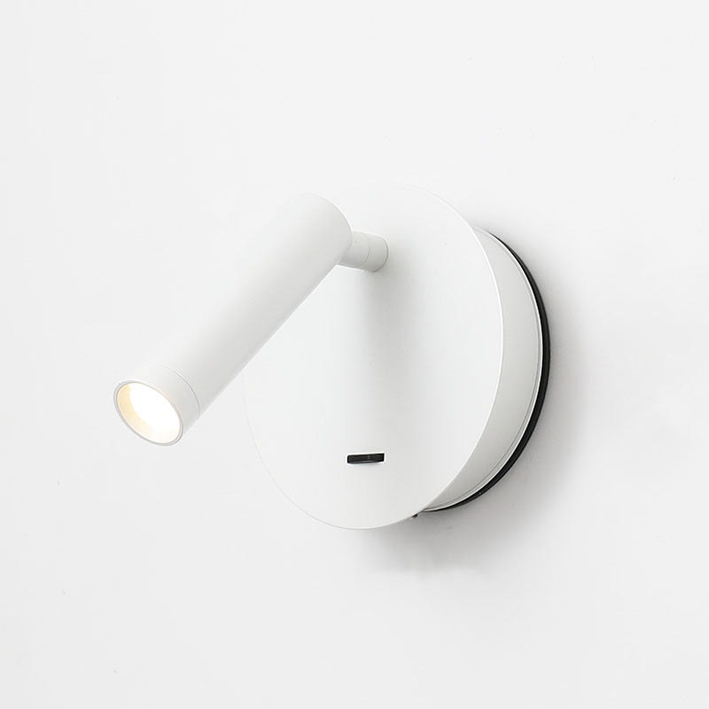 Pronzo della parete in metallo nero con interruttore a parete a parete a 1 lutto Luce montata per camera da letto