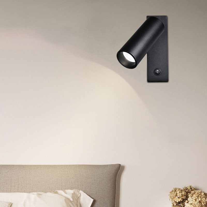 Moderne metalen leeswandverlichting 1-licht cirkelcirkel lampje voor slaapkamer