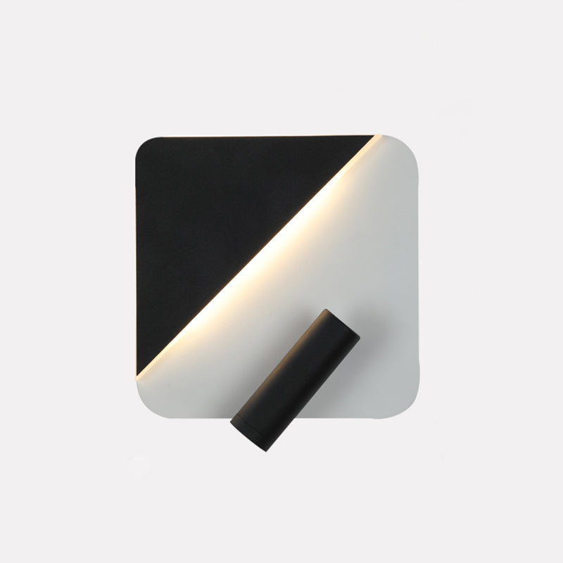 Lampada da parete per minimalismo metallico 1 light di applique a LED per camera da letto