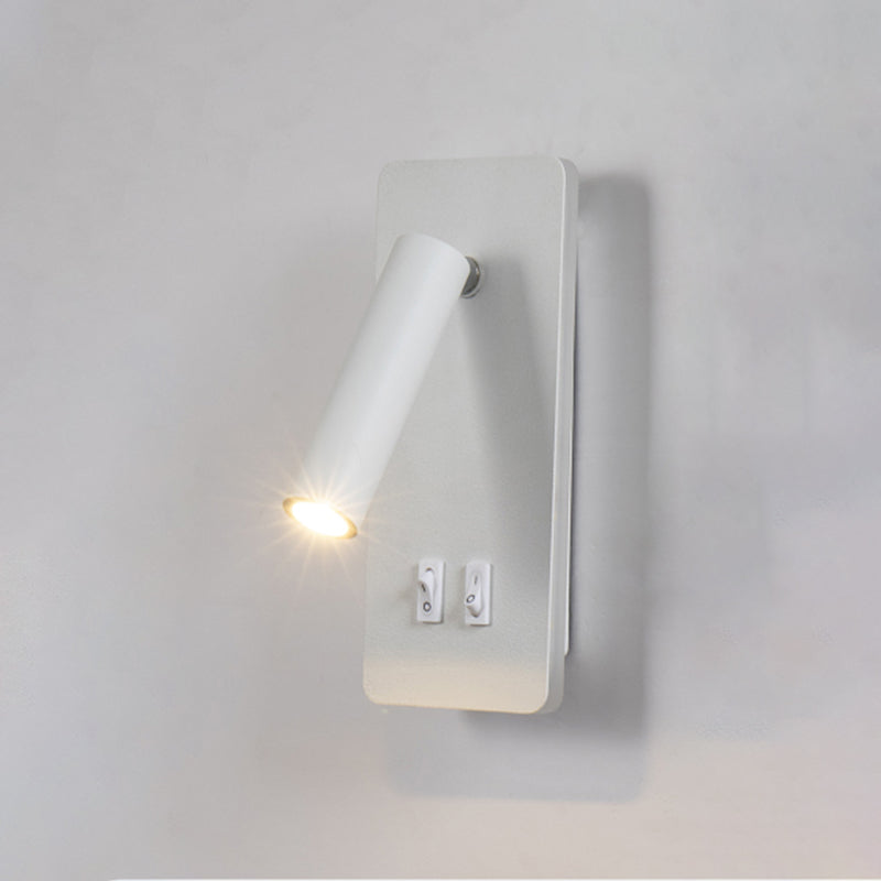 Application murale moderne à 1 spotlighment avec interrupteur Mur au carré Lumière pour chambre à coucher