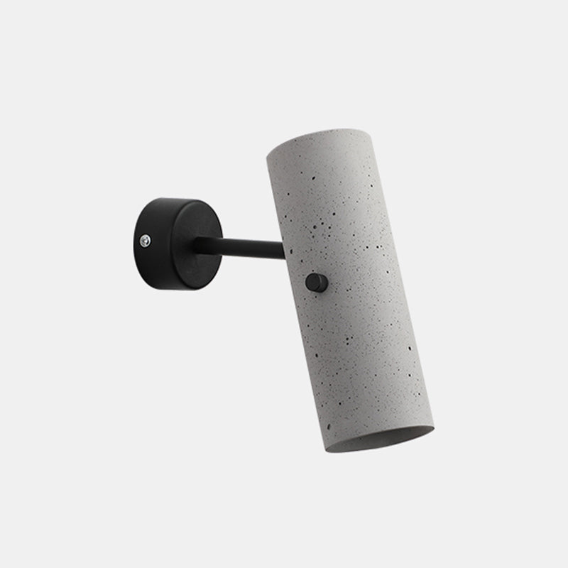 Luci di applique del cilindro moderno cemento a parete a 1 luci per il bagno