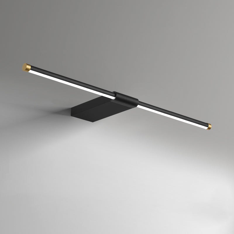 Tonalità lineare a 1 luci luci a parete sconce moderno sfermata in stile semplice sfogliare la parete