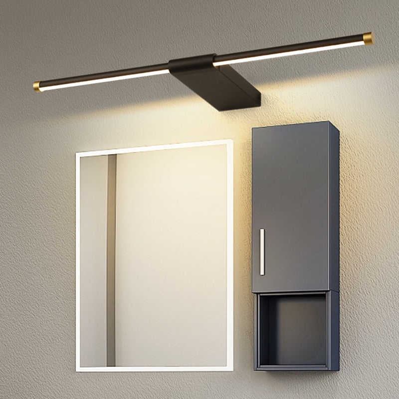 Tonalità lineare a 1 luci luci a parete sconce moderno sfermata in stile semplice sfogliare la parete