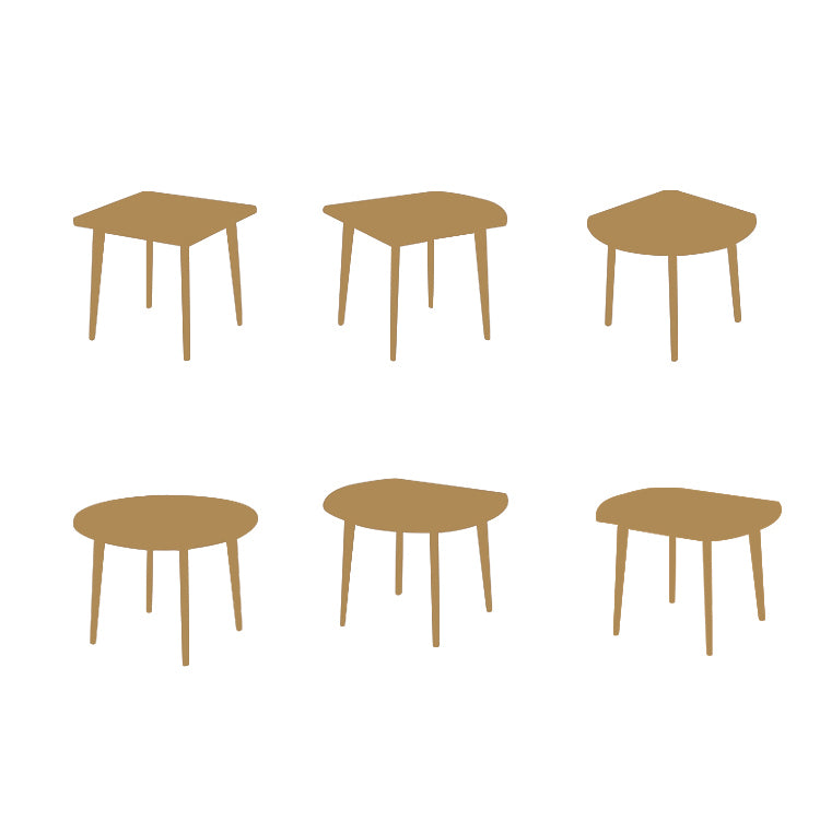 Moderne stijl massief houten eettafel bruine ronde drop-bladtafel met 4 poten voor thuis