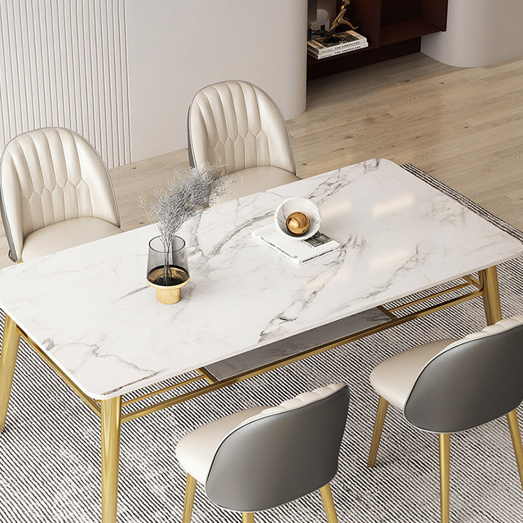 Table à manger standard en pierre pénible moderne Table à manger en forme de rectangle