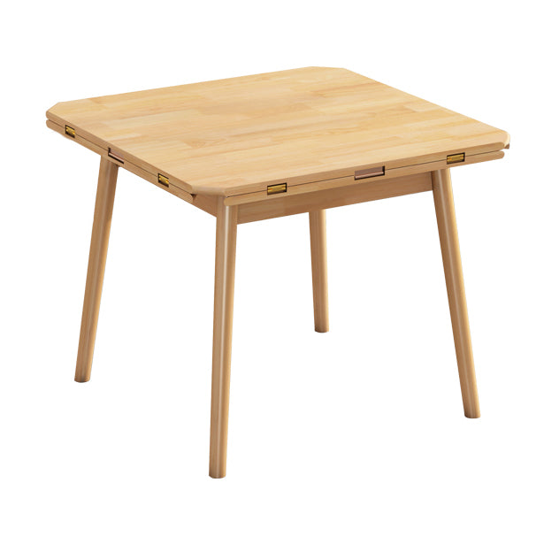 Table à manger ronde contemporaine table en bois massif en caoutchouc avec 4 jambes pour salle à manger