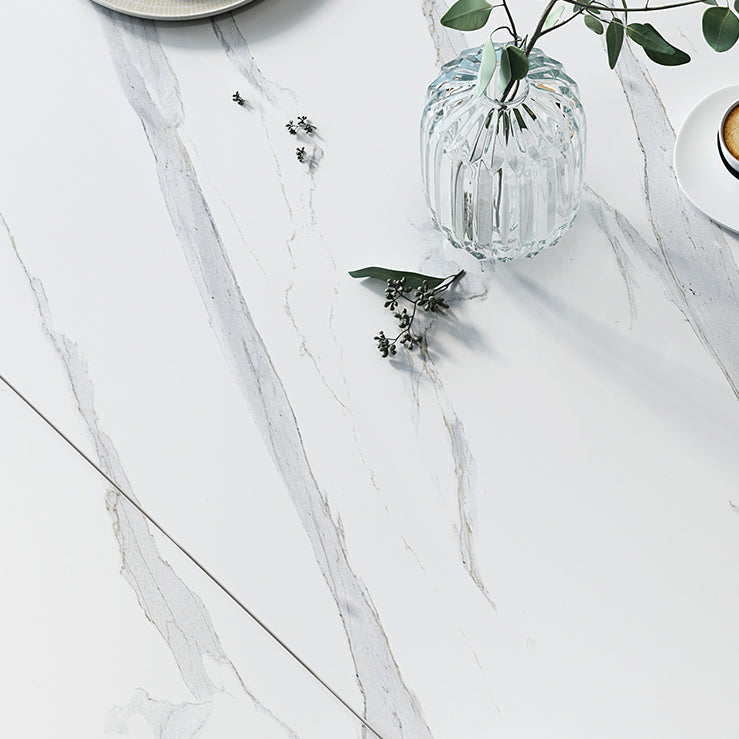 Tavolino da pranzo in pietra sinterizzato in stile moderno per uso domestico per uso domestico