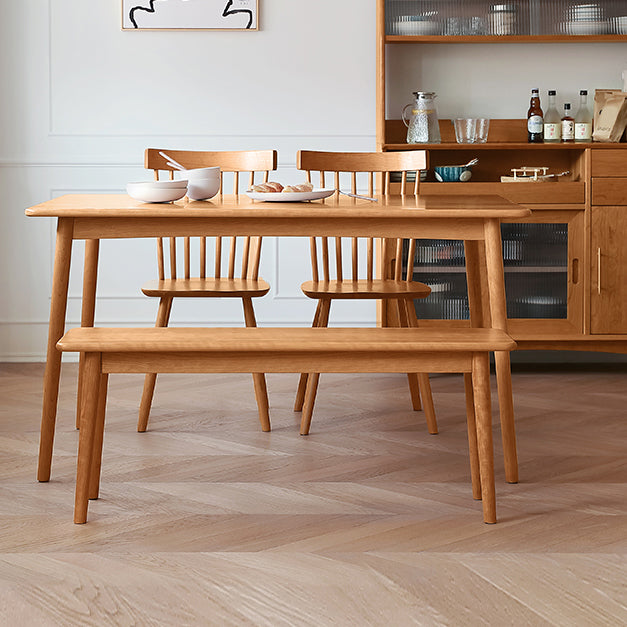 Massive Eiche Holz Rechteck Esstisch moderner moderner Küchenholz Tisch mit 4 Beinen