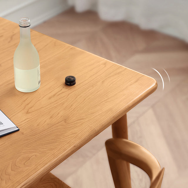 Massive Eiche Holz Rechteck Esstisch moderner moderner Küchenholz Tisch mit 4 Beinen