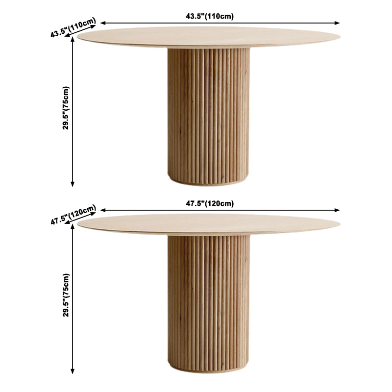 Simplicity Round Dining Site Table Pine Solid Wood Dining Room Home Furniture