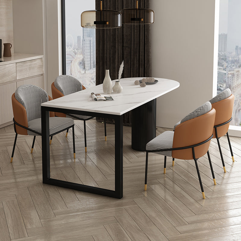 Solid Wood Contemporary Free Form Dining Table Wood Top Table for Dining Room