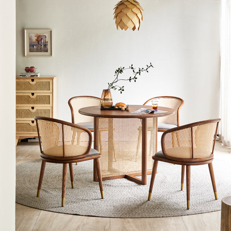 Moderne stijl massief houten eettafel met sledeonderstel Eettafel voor eetkamer