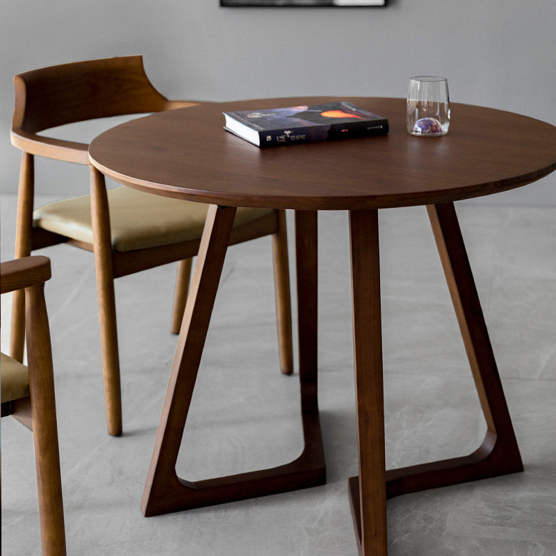 Mesa de comedor redonda de estilo contemporáneo muebles de madera maciza para comedor