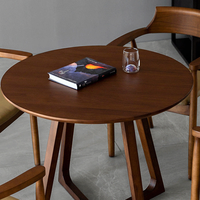 Mesa de comedor redonda de estilo contemporáneo muebles de madera maciza para comedor