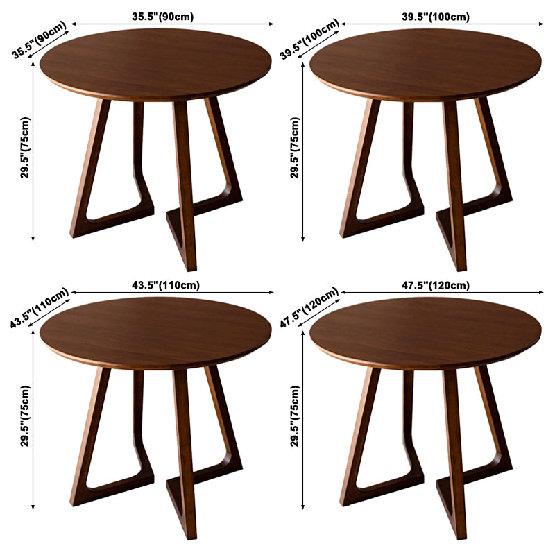 Mesa de comedor redonda de estilo contemporáneo muebles de madera maciza para comedor