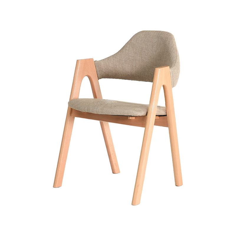 Modern Solid Wood Opening Back Dining Arm Chair Kitchen Dining Arm Chair