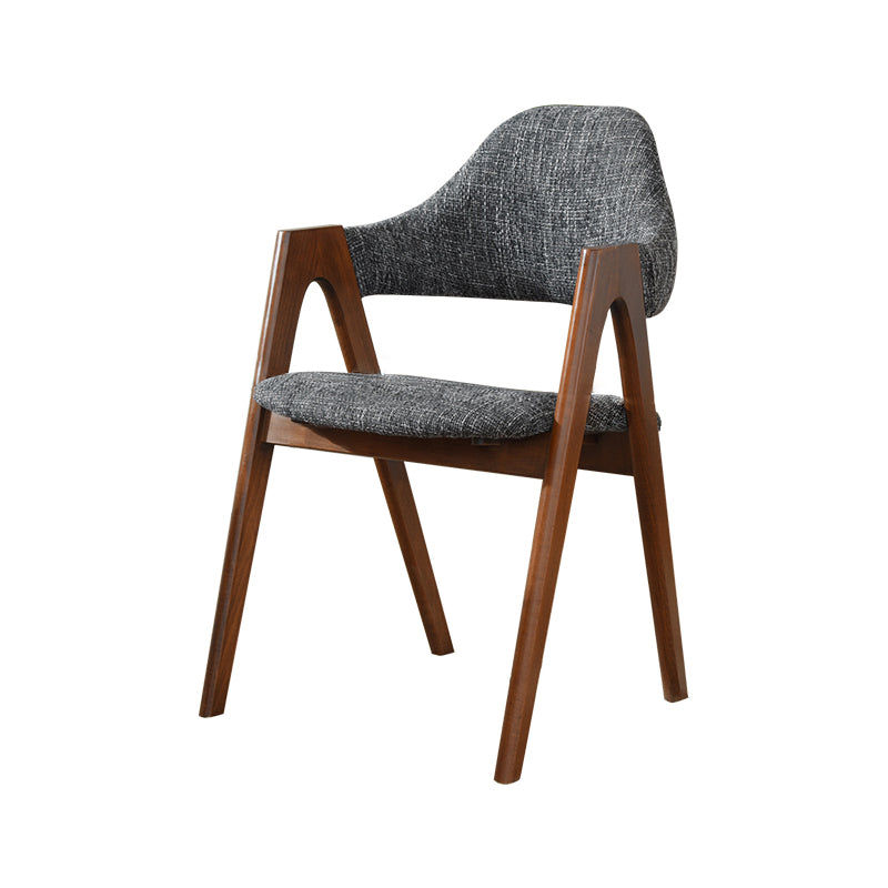 Fauteuil de salle à manger à dossier ouvert en bois massif moderne, fauteuil de salle à manger de cuisine