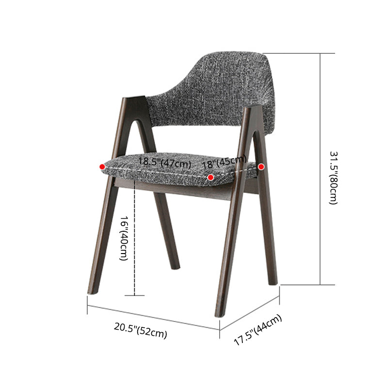 Modern Solid Wood Opening Back Dining Arm Chair Kitchen Dining Arm Chair