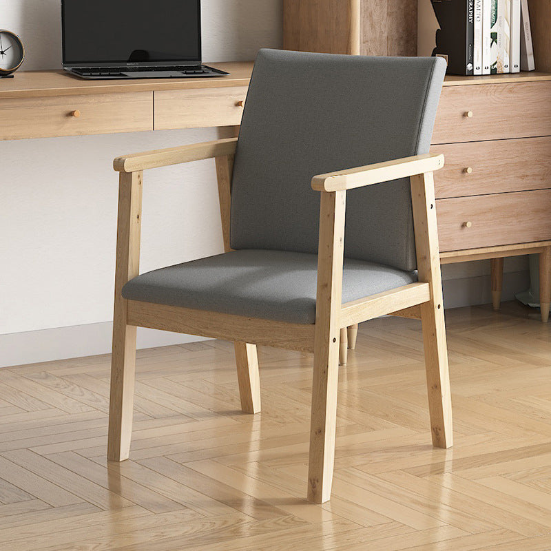 Chaises de salle à manger de cuisine de fauteuil à dossier ouvert en bois massif de style contemporain