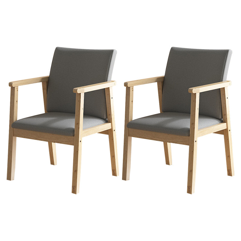 Contemporary Style Solid Wood Open Back Arm Chair Kitchen Dining Room Chairs