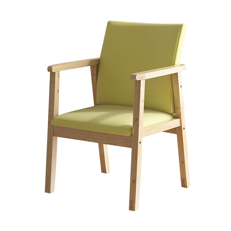 Contemporary Style Solid Wood Open Back Arm Chair Kitchen Dining Room Chairs