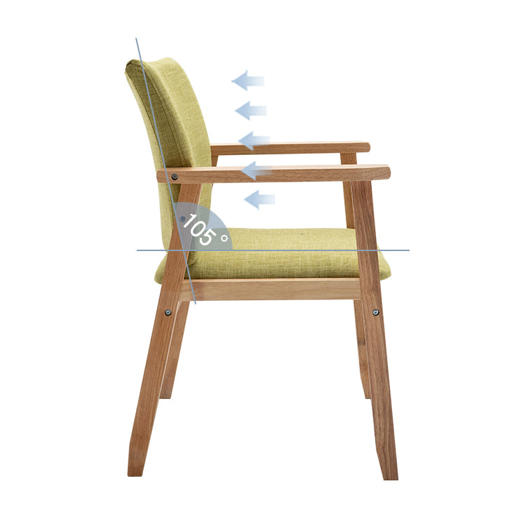 Chaises de salle à manger de cuisine de fauteuil à dossier ouvert en bois massif de style contemporain