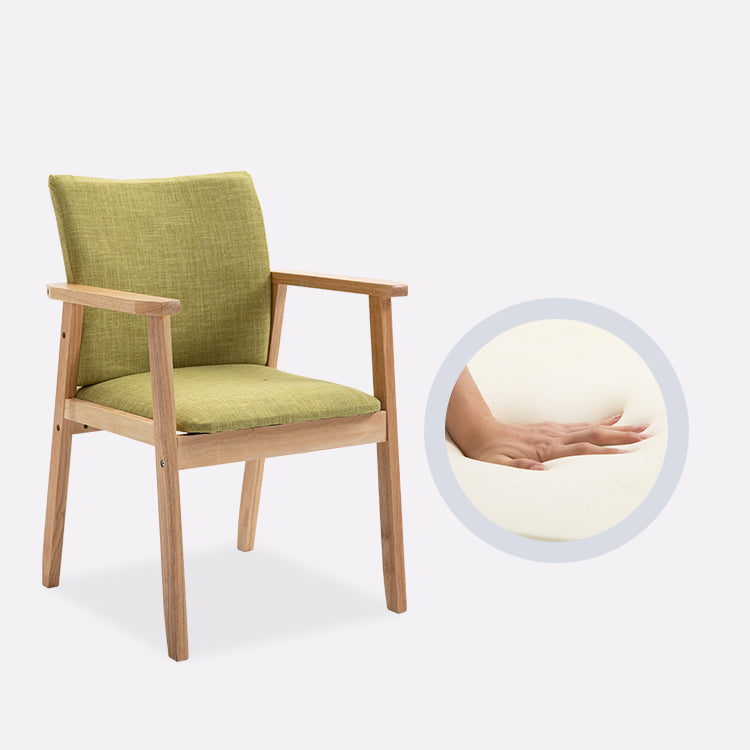 Contemporary Style Solid Wood Open Back Arm Chair Kitchen Dining Room Chairs