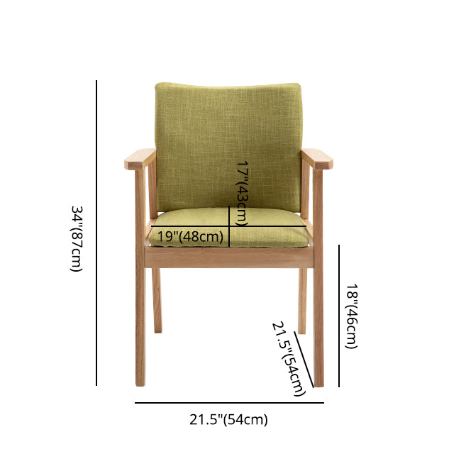 Contemporary Style Solid Wood Open Back Arm Chair Kitchen Dining Room Chairs