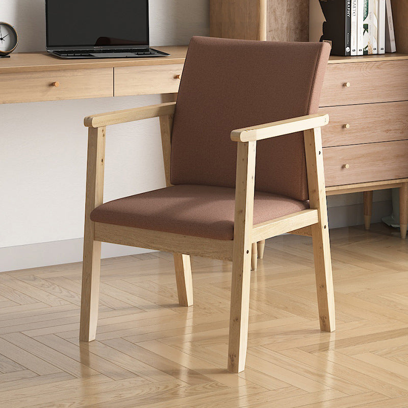 Contemporary Style Solid Wood Open Back Arm Chair Kitchen Dining Room Chairs