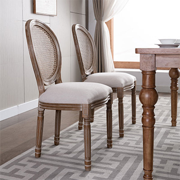 Farmhouse Dining Chair with Wood Legs King Louis Back Side Chair for Home Use
