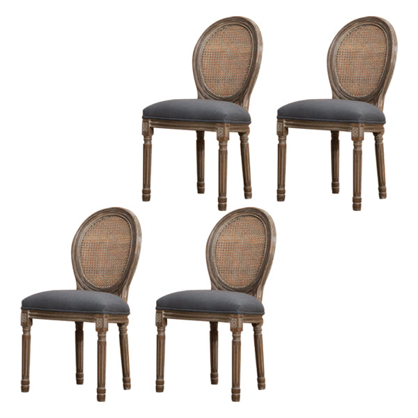 Farmhouse Dining Chair with Wood Legs King Louis Back Side Chair for Home Use