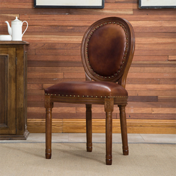 Farmhouse Dining Chair with Wood Legs King Louis Back Side Chair for Home Use