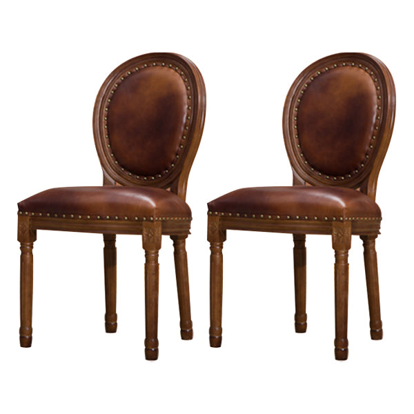 Farmhouse Dining Chair with Wood Legs King Louis Back Side Chair for Home Use