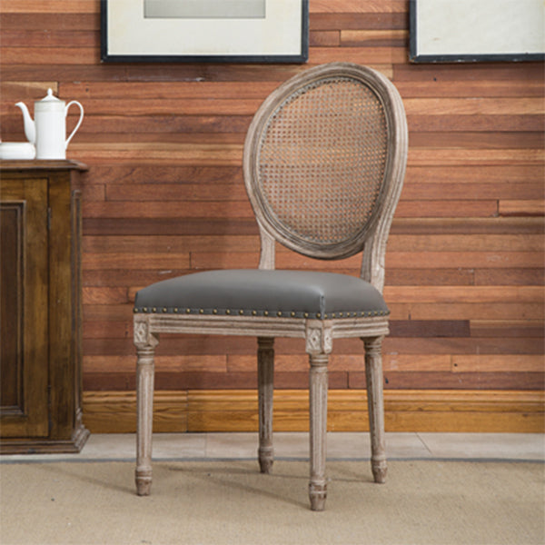 Farmhouse Dining Chair with Wood Legs King Louis Back Side Chair for Home Use