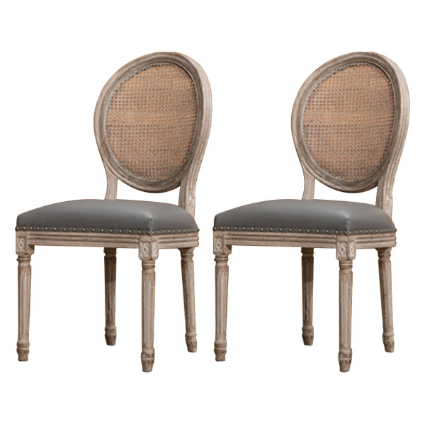 Farmhouse Dining Chair with Wood Legs King Louis Back Side Chair for Home Use