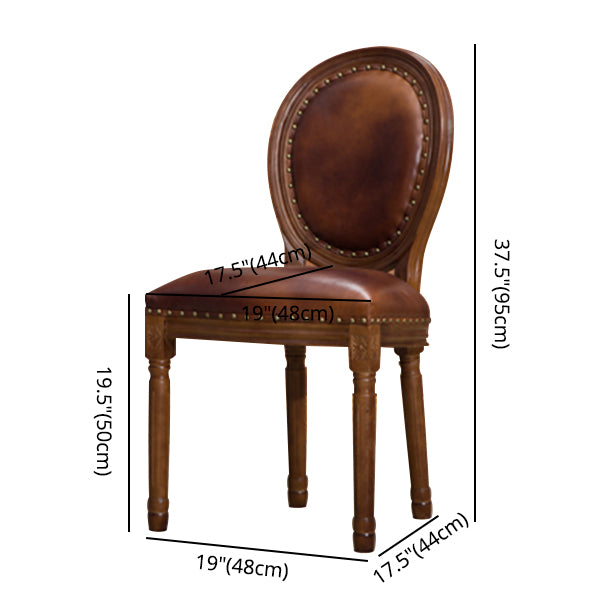 Farmhouse Dining Chair with Wood Legs King Louis Back Side Chair for Home Use