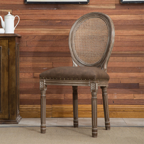 Farmhouse Dining Chair with Wood Legs King Louis Back Side Chair for Home Use