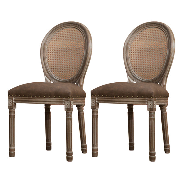 Farmhouse Dining Chair with Wood Legs King Louis Back Side Chair for Home Use