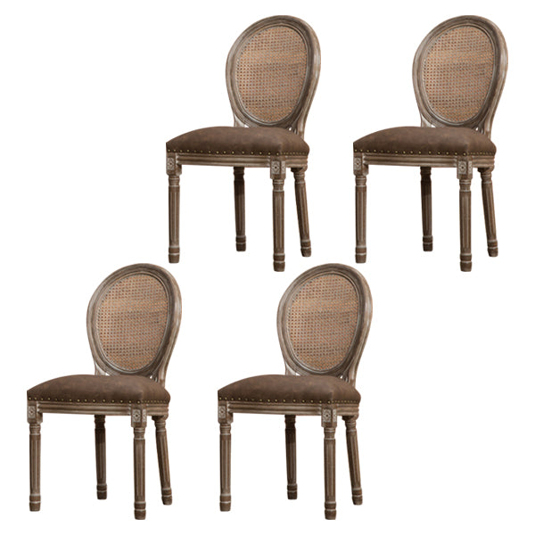 Farmhouse Dining Chair with Wood Legs King Louis Back Side Chair for Home Use