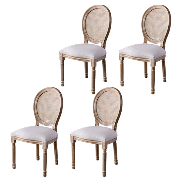Farmhouse Dining Chair with Wood Legs King Louis Back Side Chair for Home Use