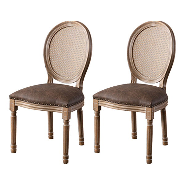 Farmhouse Dining Chair with Wood Legs King Louis Back Side Chair for Home Use