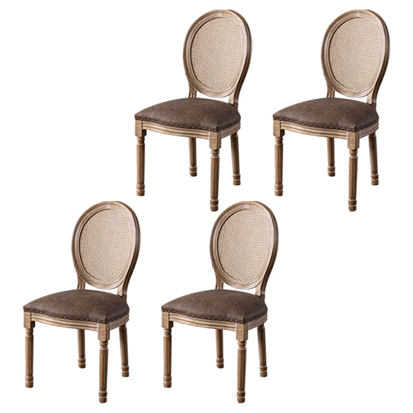 Farmhouse Dining Chair with Wood Legs King Louis Back Side Chair for Home Use