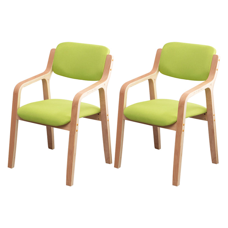 Scandinavian Home Arm Chair Wood Open Back Upholstered Dining Room Chair