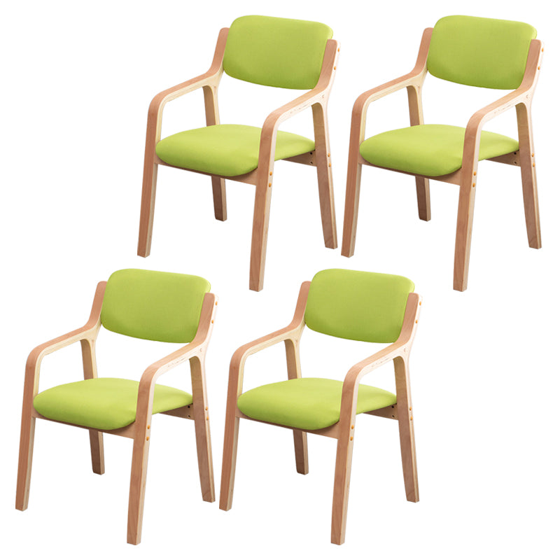 Scandinavian Home Arm Chair Wood Open Back Upholstered Dining Room Chair